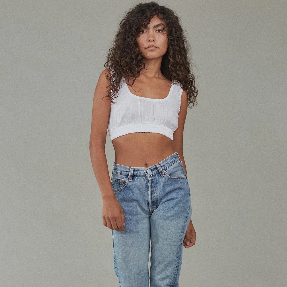 Acacia Swimwear White Crop Top